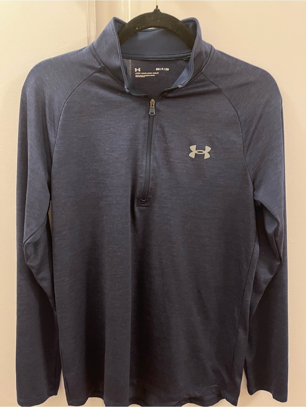 Under Armour Men’s Navy Heather Quarter-Zip Pullover - Size Small